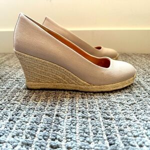 Beige espadrille wedges j crew factory size 7.5